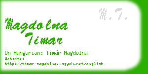 magdolna timar business card